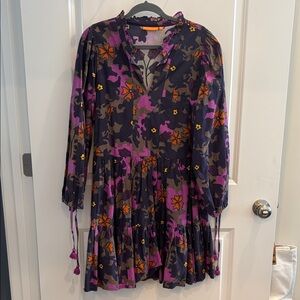 Oliphant Long Sleeve Dress - Purple and Orange Floral